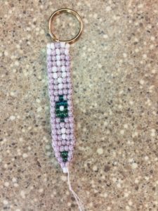 Keychain from May 2022 Loom Beading Workshop